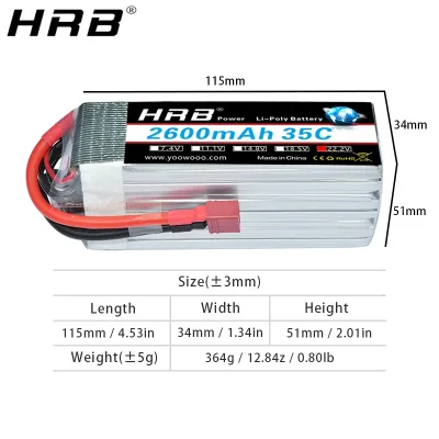 Batterie LiPo 6S 2600 mAh 22,2 V pour modèle RC – image 2