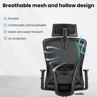 Chaise de bureau ergonomique en maille – image 2