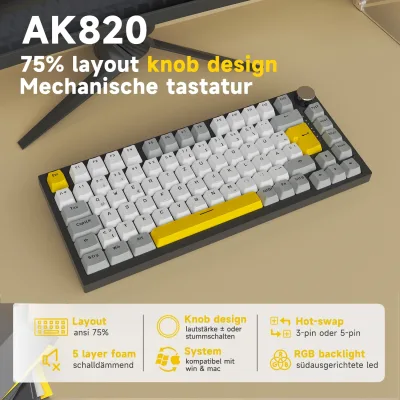 Clavier mécanique filaire 82 touches USB