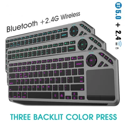 Clavier sans fil compact à pavé tactile