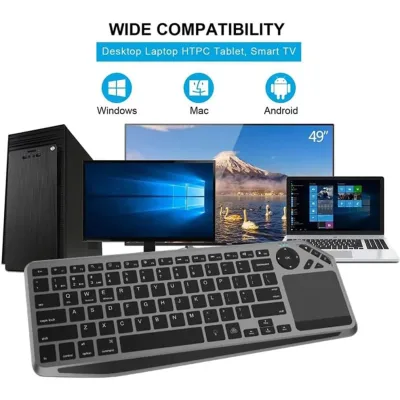 Clavier sans fil compact à pavé tactile – image 2
