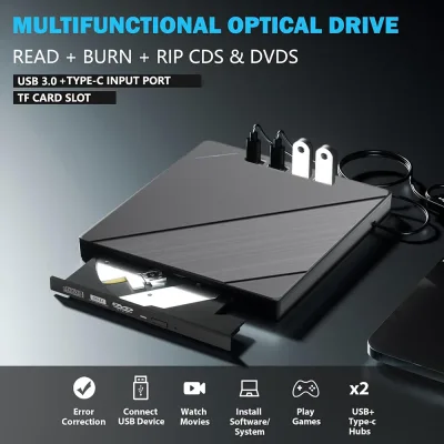 Graveur CD/DVD externe USB 3.0 et Type-C – image 2