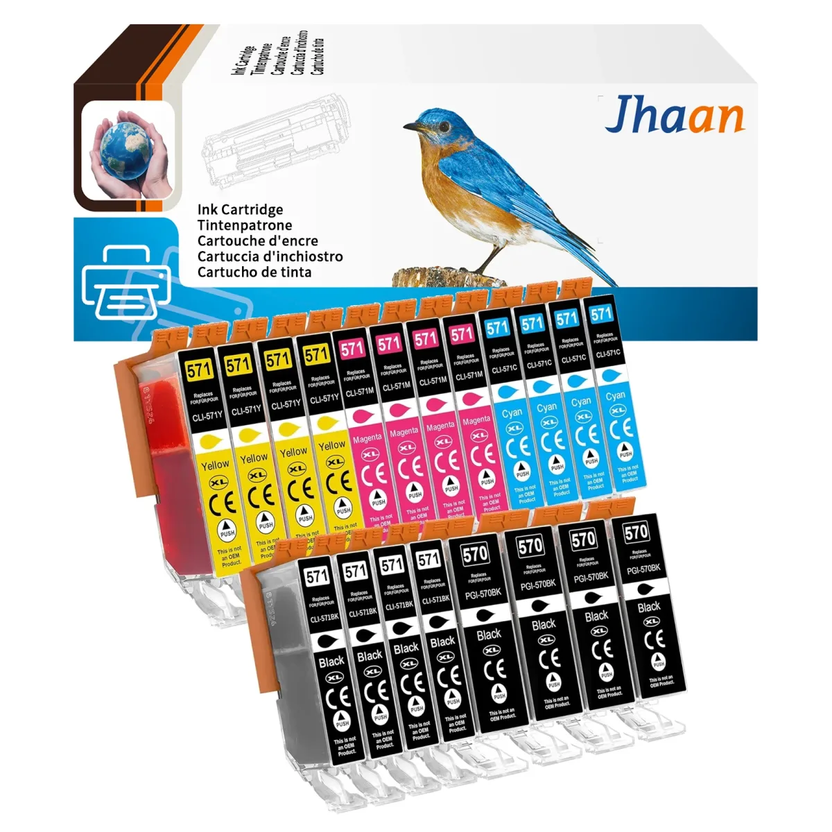 Lot de 20 cartouches d'encre