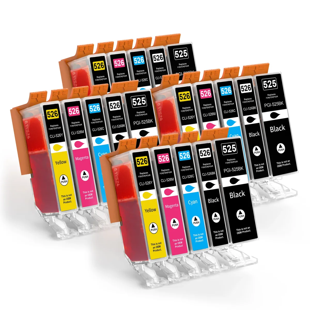 Lot de 20 cartouches d'encre 525XL 526XL