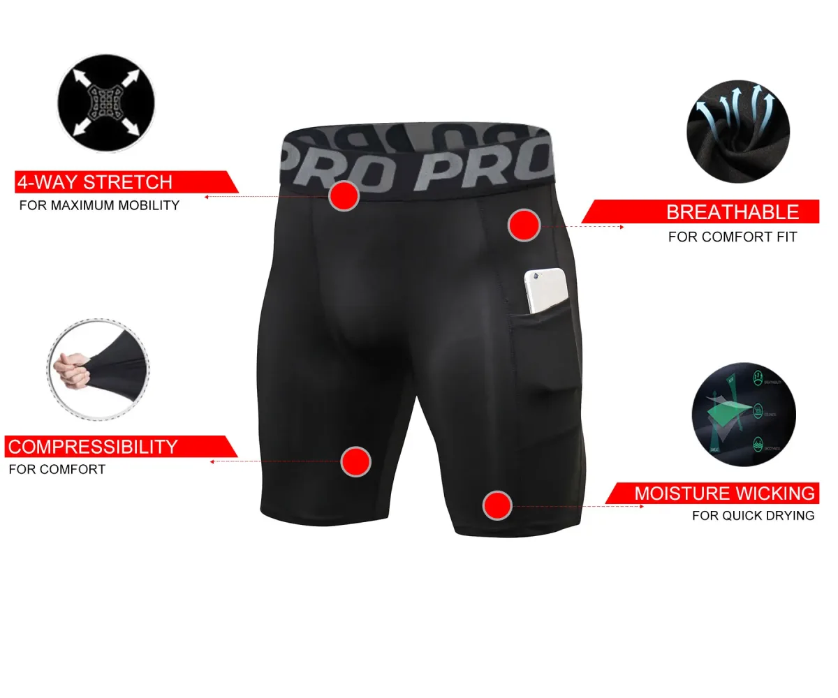 Lot de 3 shorts de sport homme avec poches