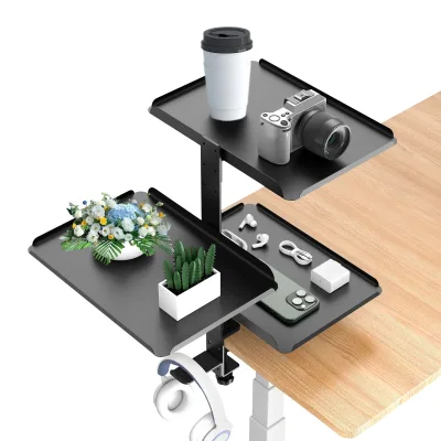 Organisateur de bureau à pince 3 niveaux noir – image 2