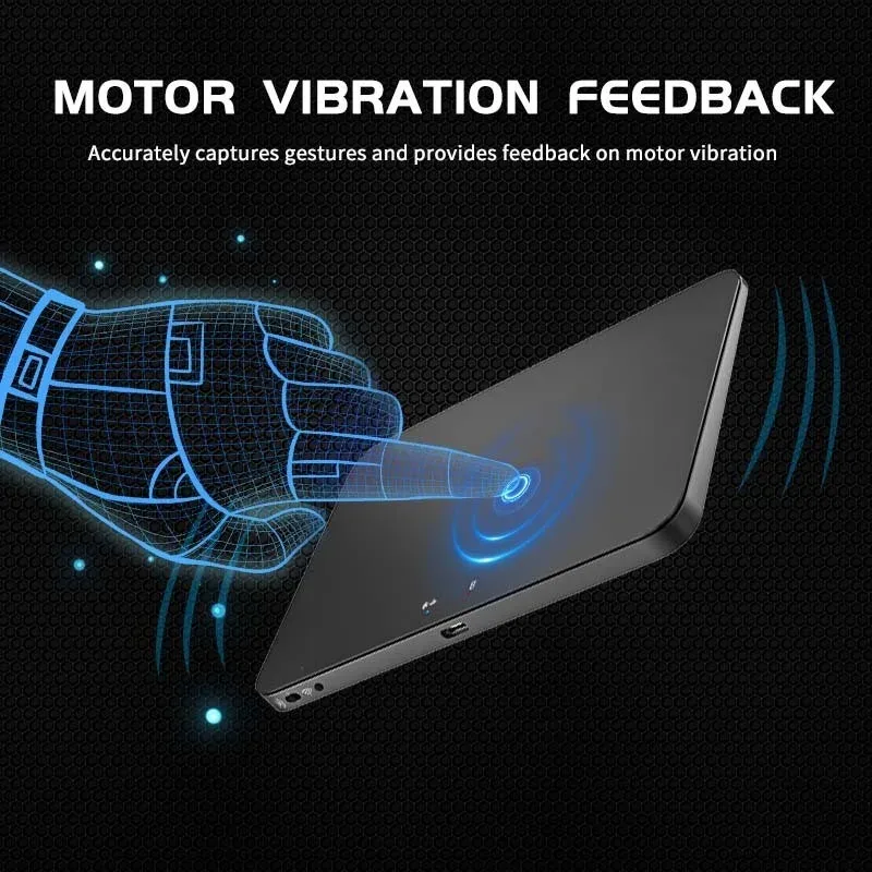 Pavé tactile Bluetooth noir rechargeable