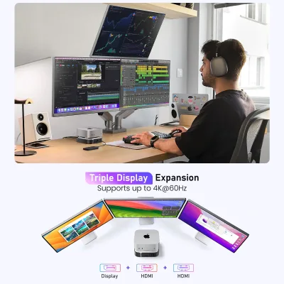 Station d'accueil USB-C 9 ports, double HDMI – image 3