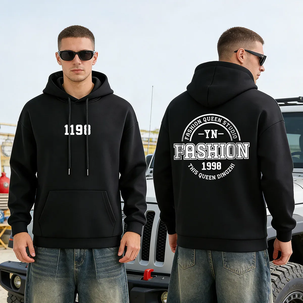 Sweat à capuche épais doublé polaire
