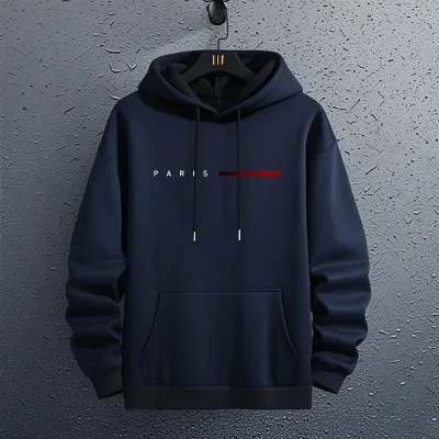 Sweat à capuche homme en polyester, décontracté – image 2